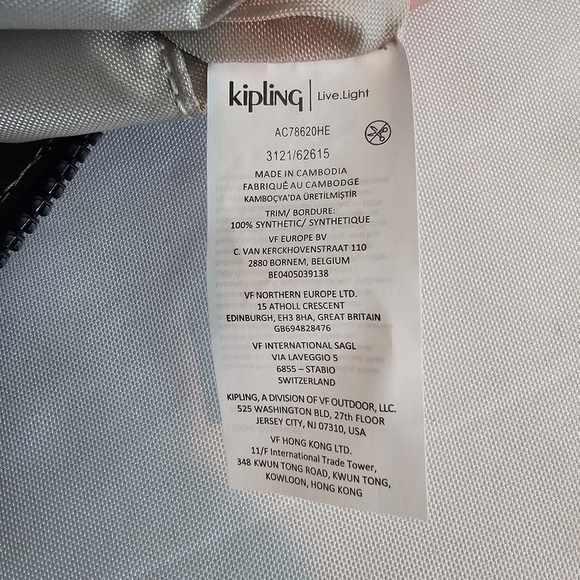 NWT Kipling Mikaela Nylon Crossbody Bag Pink & Black Dot Print w/ Monkey - Picture 9 of 14